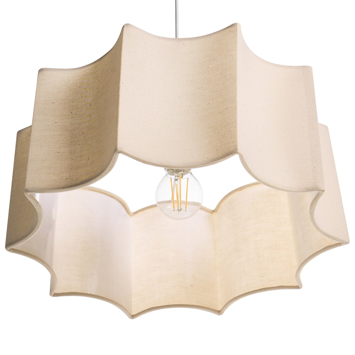 Lampa wisząca LUENHA Metal Beżowy