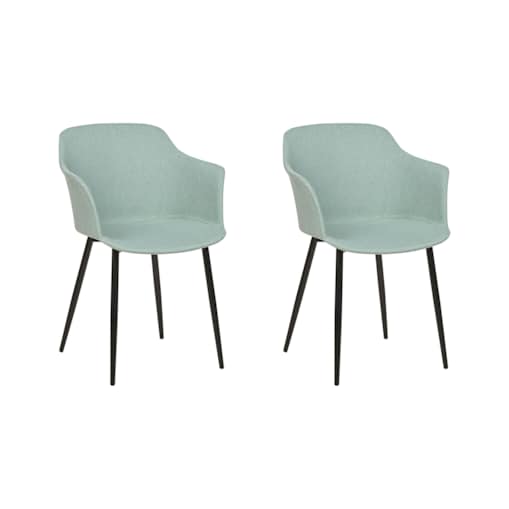 Zestaw 2 krzeseł miętowy ELIM