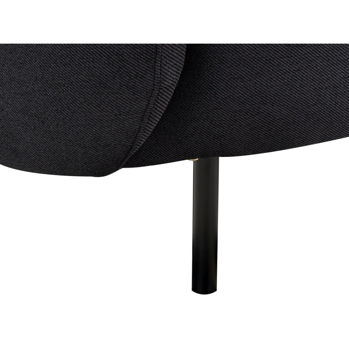 Sofa dwuosobowa tapicerowana czarna LOEN