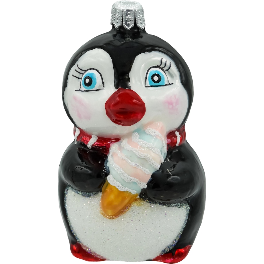 Bombka choinkowa: Pingwin z lodami