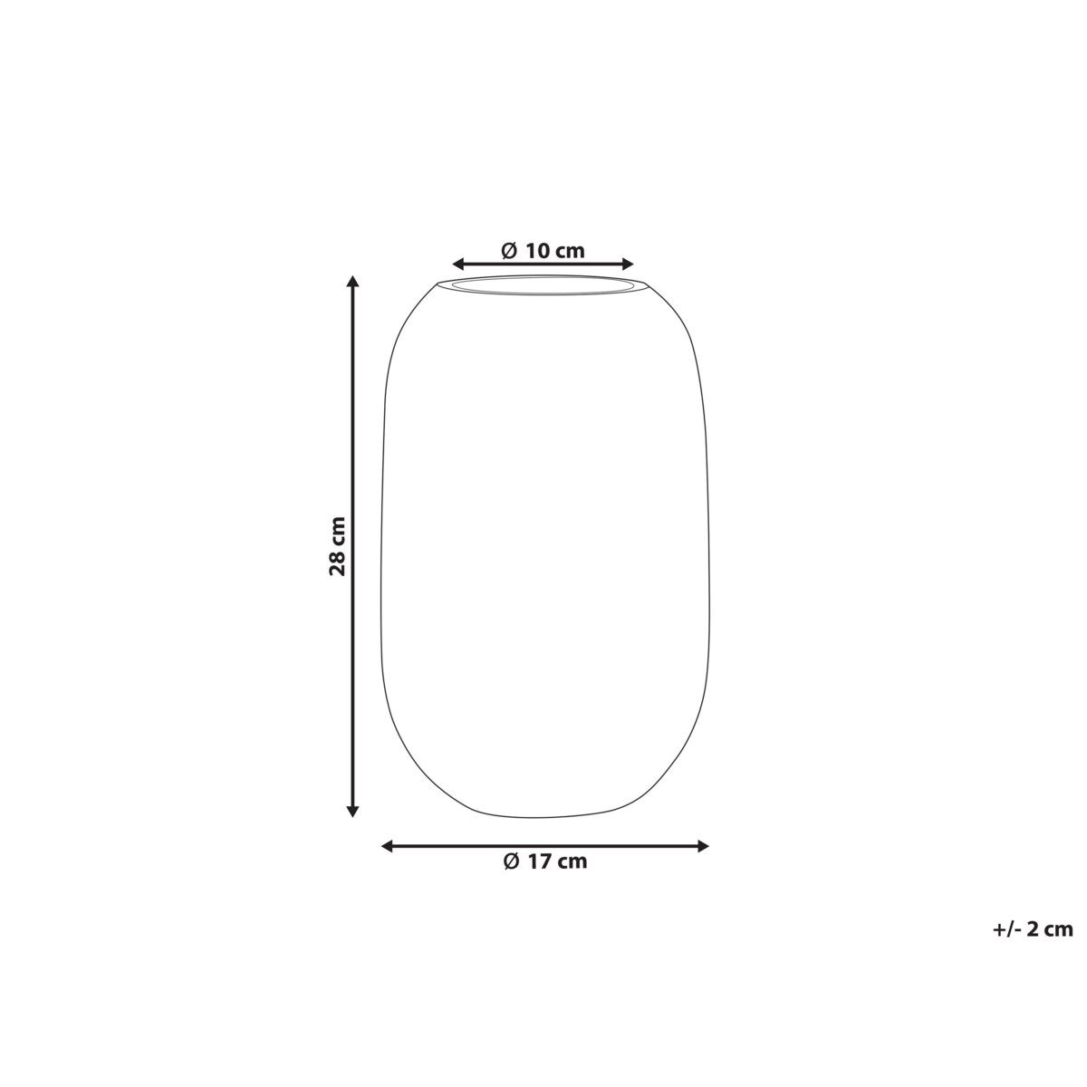 Wazon na kwiaty szklany 28 cm transparentny KYRAKALI