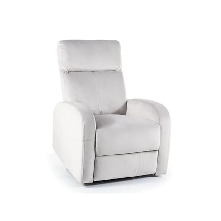 Fotel rozkładany OLIMP VELVET jasnoszary obrotowy