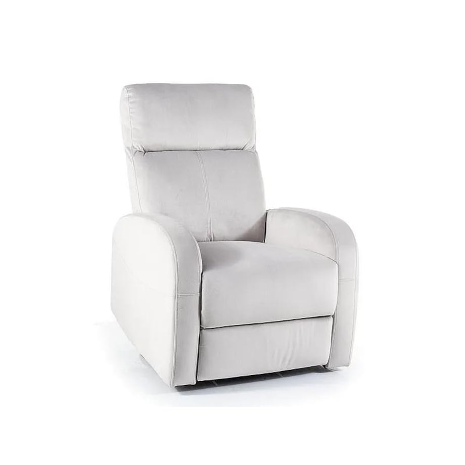 Fotel rozkładany OLIMP VELVET jasnoszary obrotowy