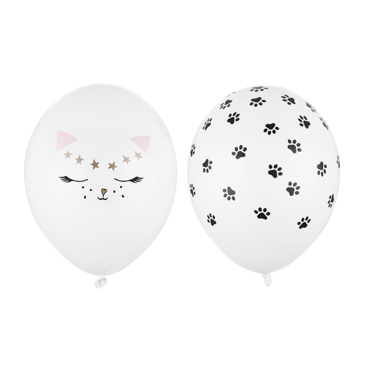 Balony 30 cm, Kotek, Pastel Pure White (1 op. / 50 szt.) home&you