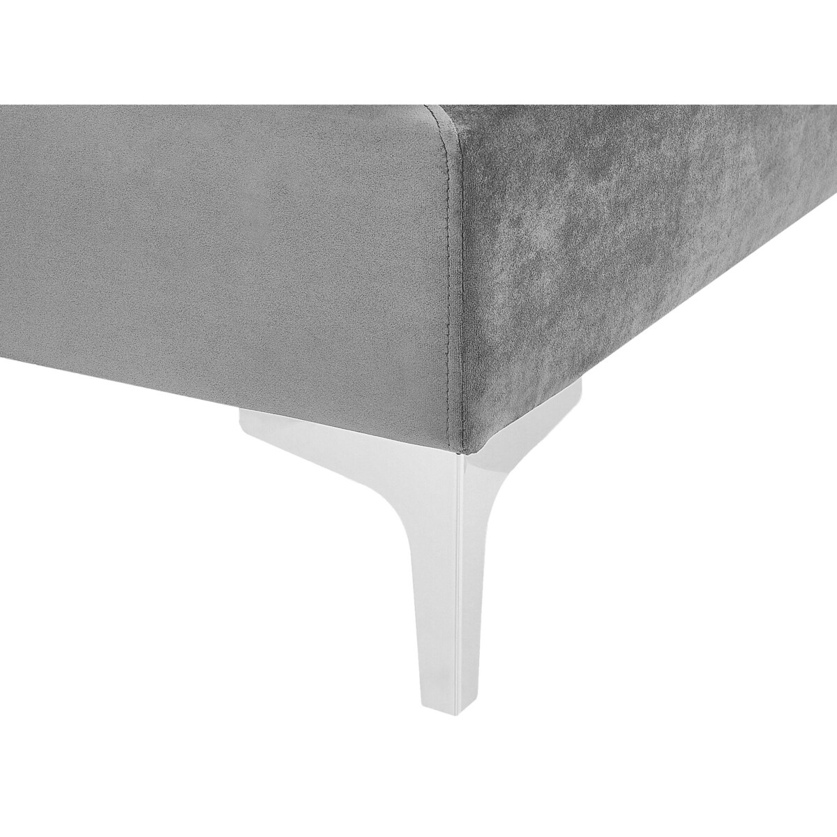 Otomana welurowa szara EVJA