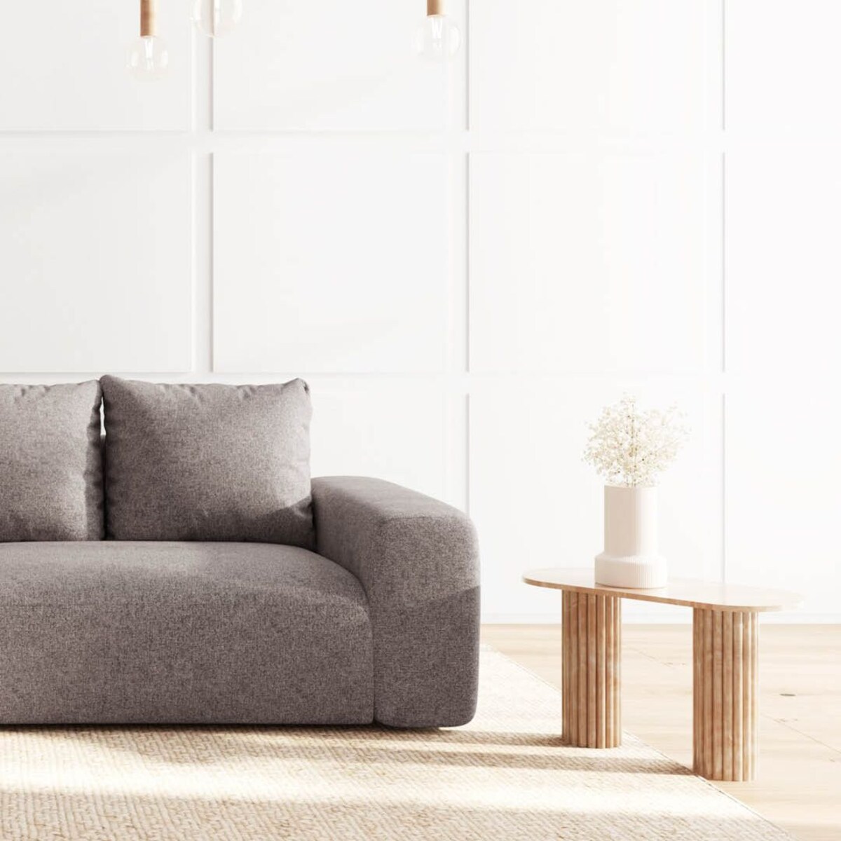 Monce Sofa narożna lewa jasnoszara