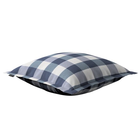 Poszewka Mona na poduszkę 45x45 granatowo-biała krata (5,5x5,5cm)