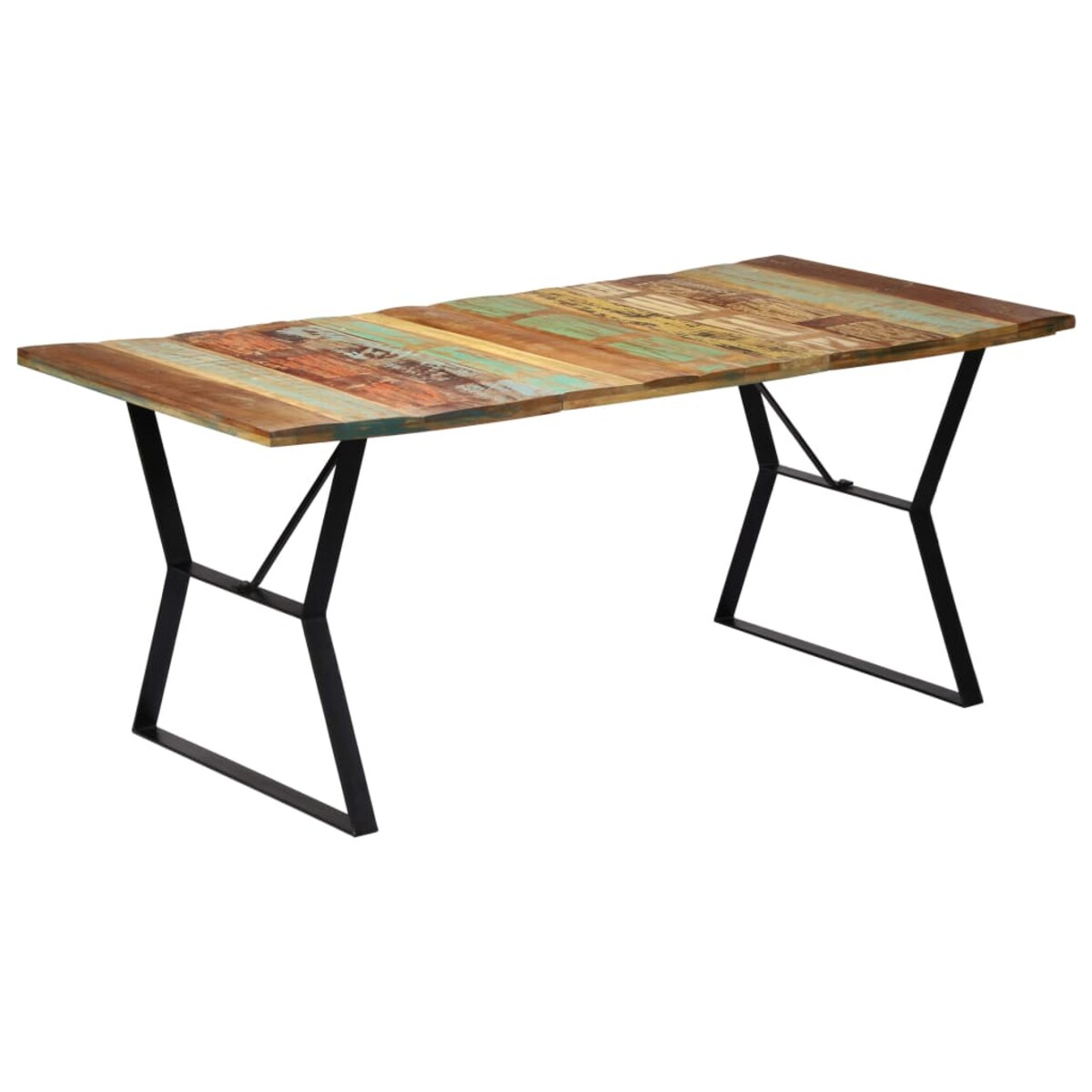 vidaXL Stół do jadalni, 180x90x76 cm, z litego drewna z odzysku
