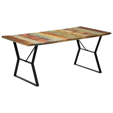 vidaXL Stół do jadalni, 180x90x76 cm, z litego drewna z odzysku