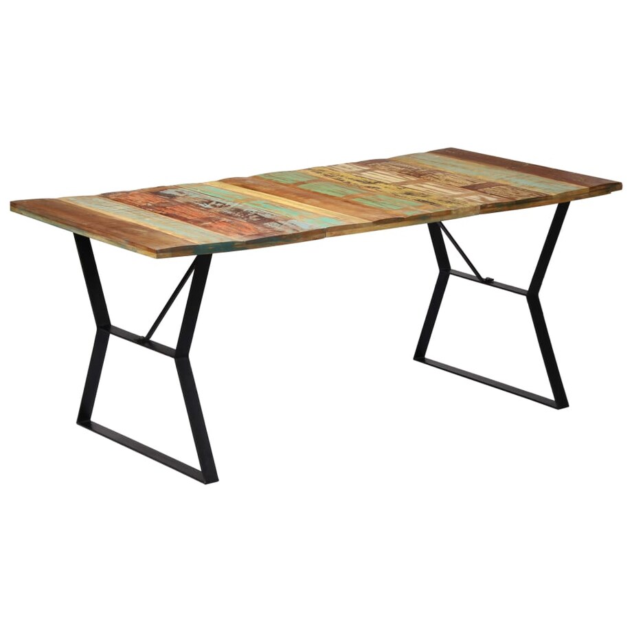 vidaXL Stół do jadalni, 180x90x76 cm, z litego drewna z odzysku