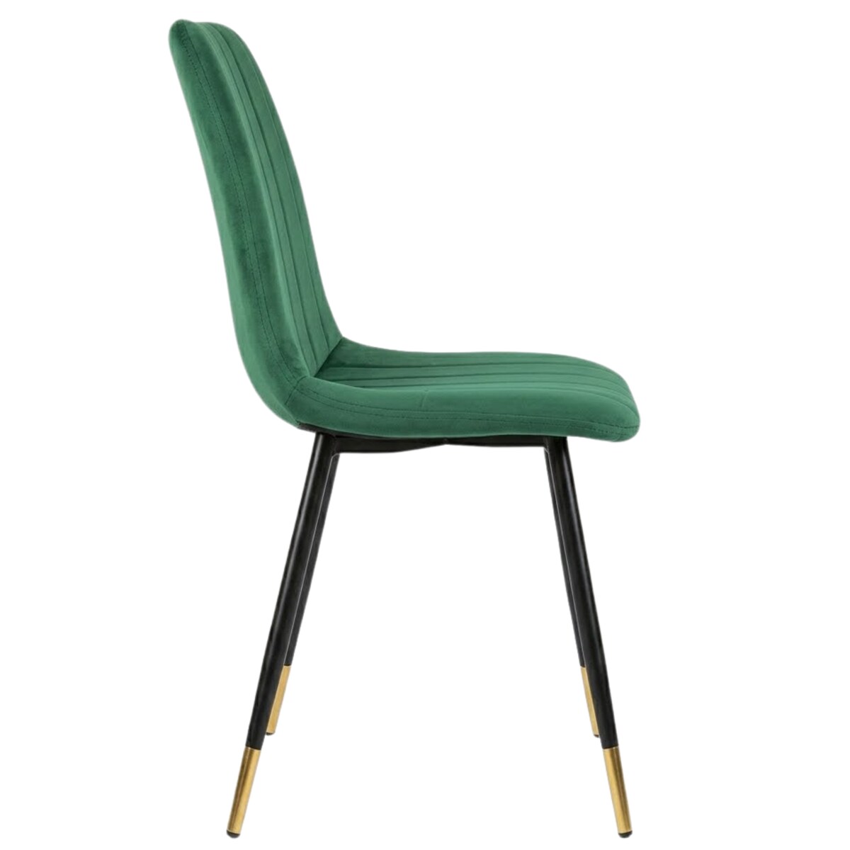 Krzesło welurowe pikowane tapicerowane metalowe nogi do jadalni salonu loft