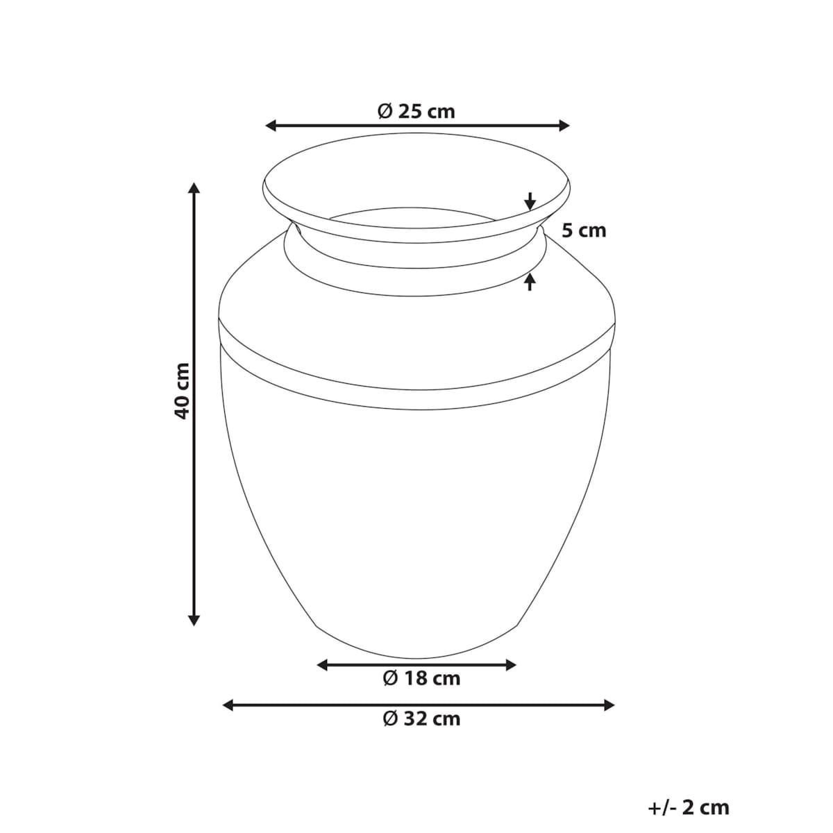 Terakota Wazon dekoracyjny 40 Miedziany PUCHONG