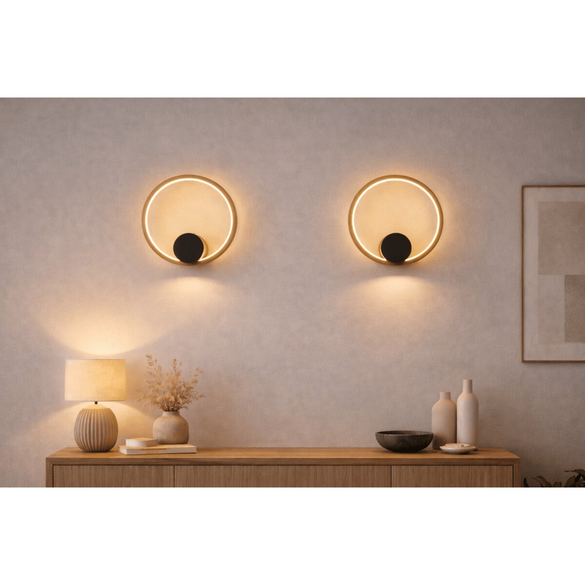 LAMPA ŚCIENNA VENTURO MOSIĄDZ + CZERŃ