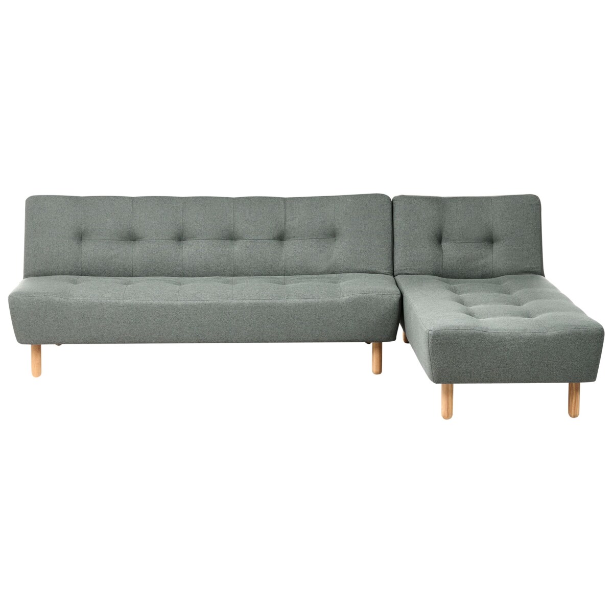 Narożnik rozkładany modułowy dla 4 osób ALSTEN Zielony Lewostronny