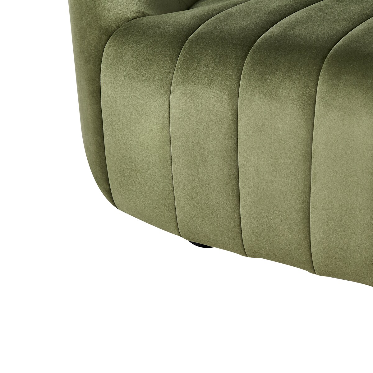 Sofa dla 3 osób MALUNG Welur Ciemnozielony