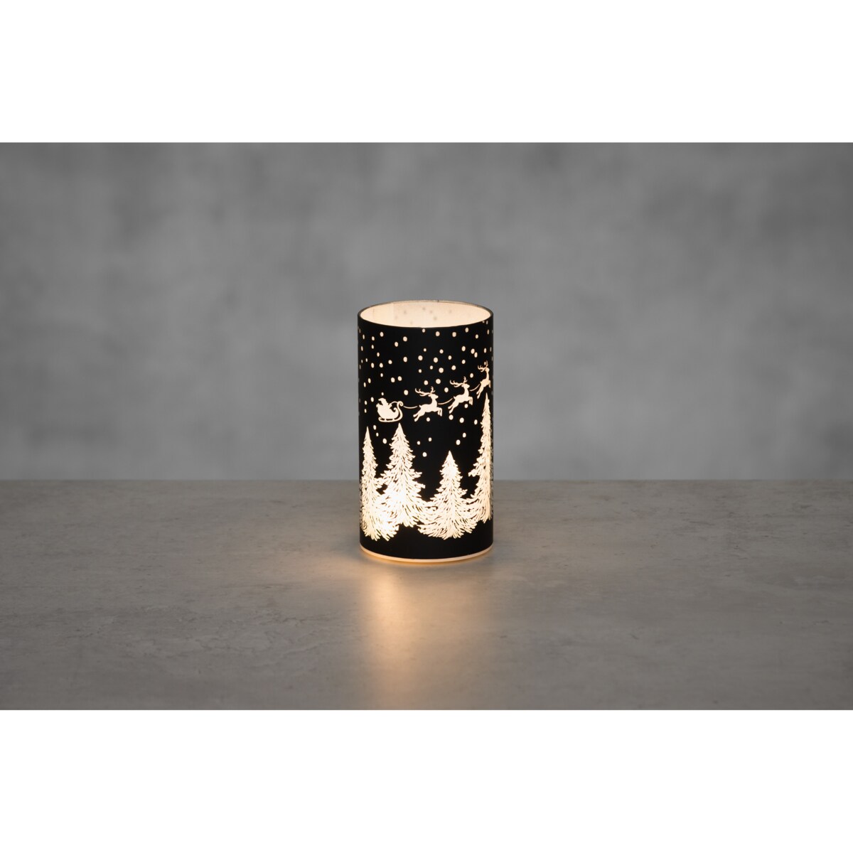 Szklana choinka dekoracyjna z oświetleniem LED, Ø 8,5 x 15,5 cm