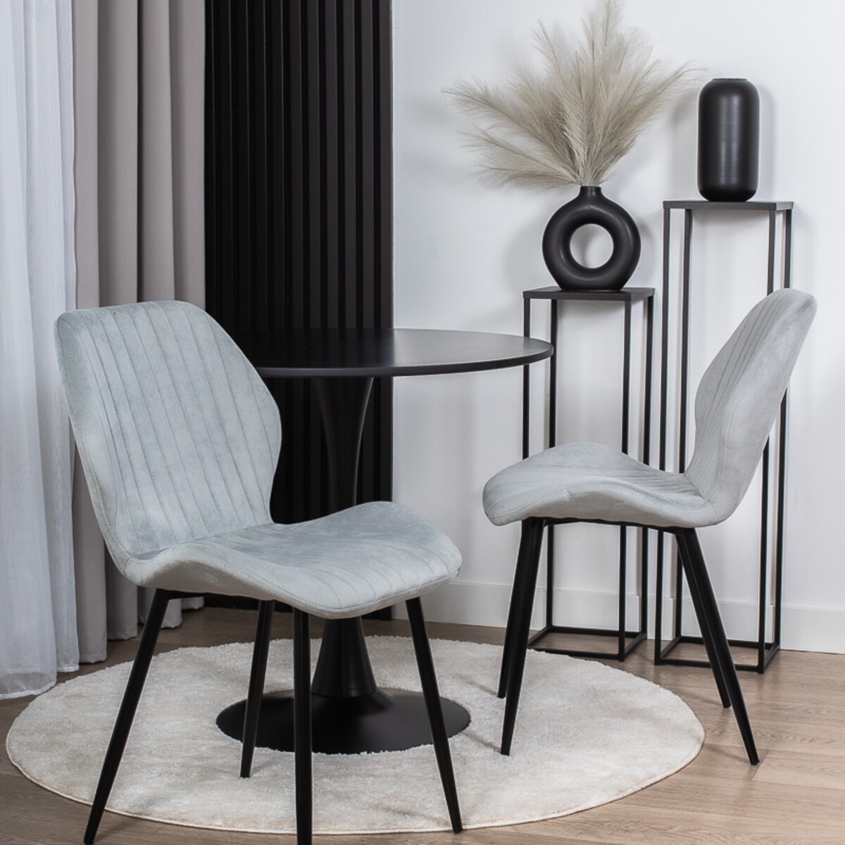 Krzesło tapicerowane welurowe pikowane do salonu jadalni velvet