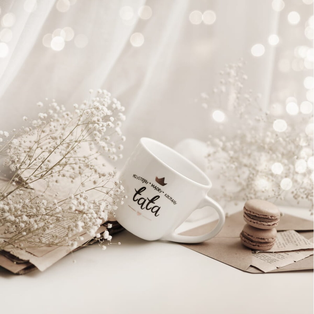 Kubek 300 ml - Przystojny, mądry, kochany Tata ZŁOTA KORONA