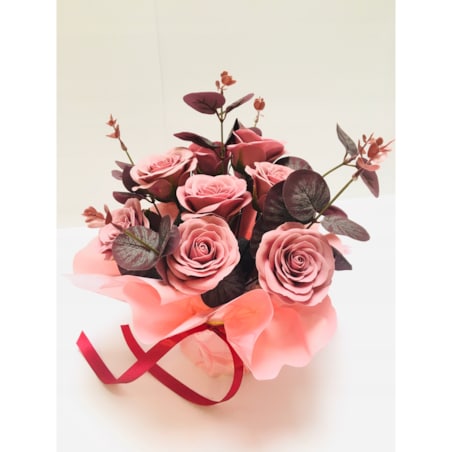 Dzień mamy BUKIET Z KWIATÓW MYDLANYCH róża doniczka prezenty urodziny box