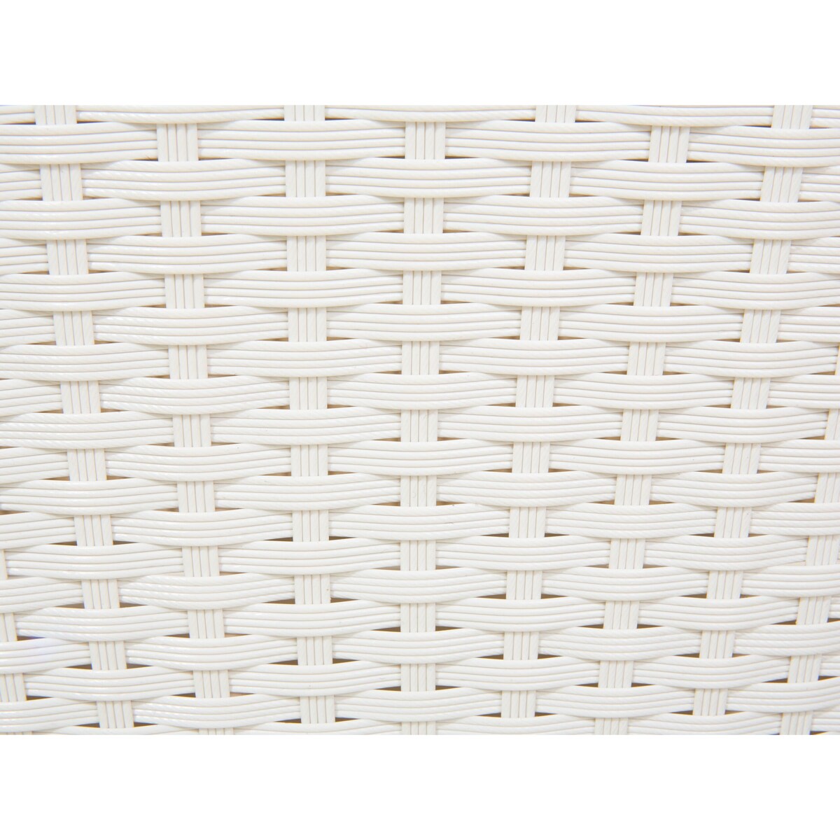 Kosz ogrodowy z technorattanu biało-szary SYLT