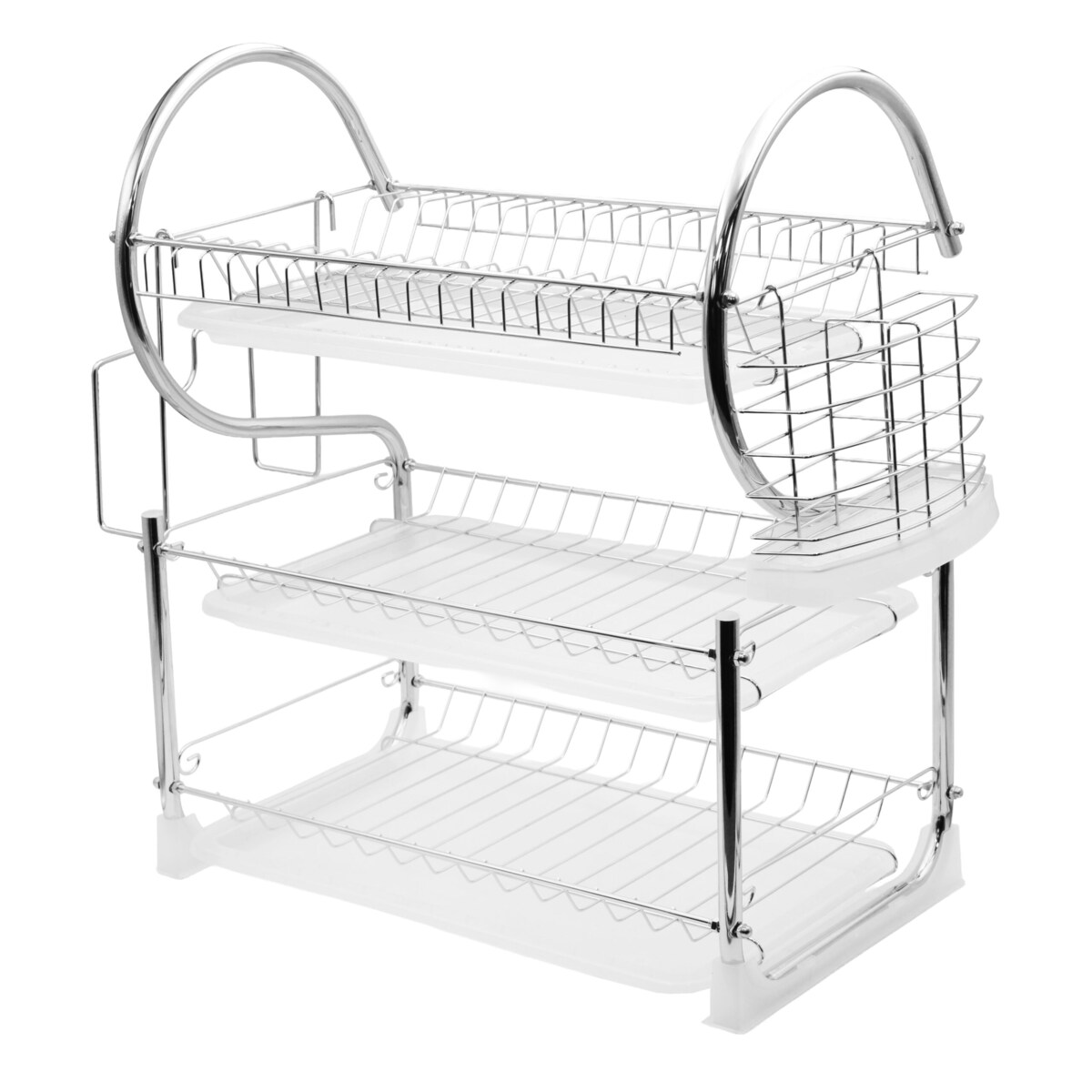 Suszarka do naczyń 3-poziomowa 53x25x49cm srebrna BRUNBESTE