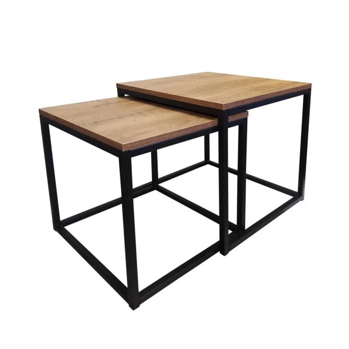 Stolik kawowy 2w1 CUBE orzech/czarny