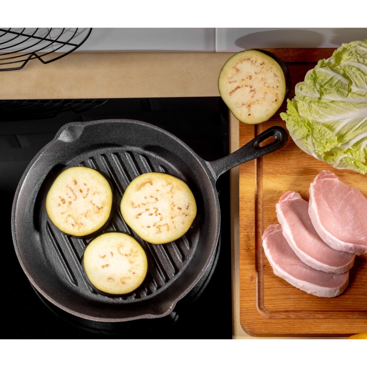 Patelnia grillowa żeliwna 26 cm BRUNBESTE