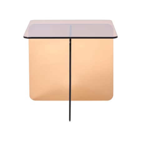 Stolik pomocniczy AMISK Szkło hartowane Brązowy