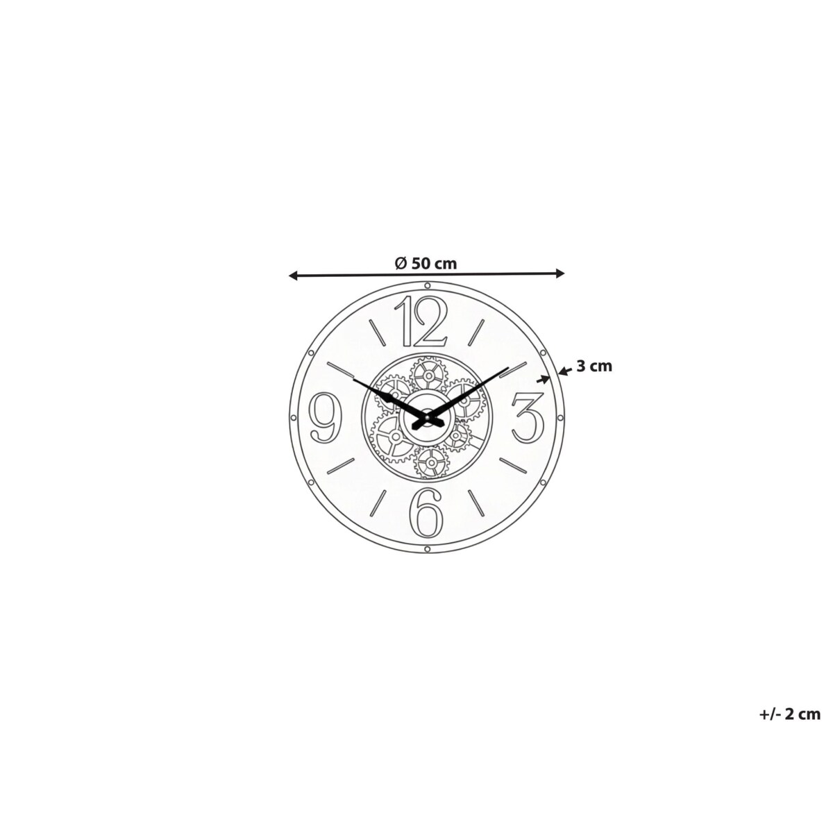 Zegar ścienny ALBACETE 50 cm Czarny