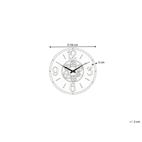 Zegar ścienny ALBACETE 50 cm Czarny