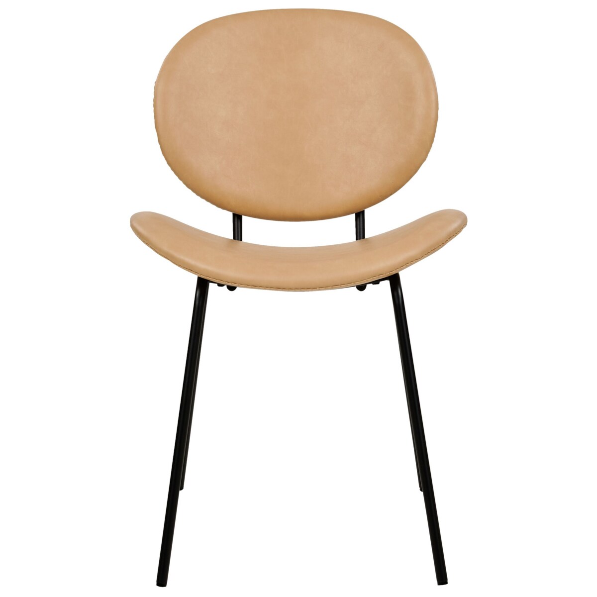 Zestaw 2 krzeseł do jadalni ekoskóra beżowy LUANA