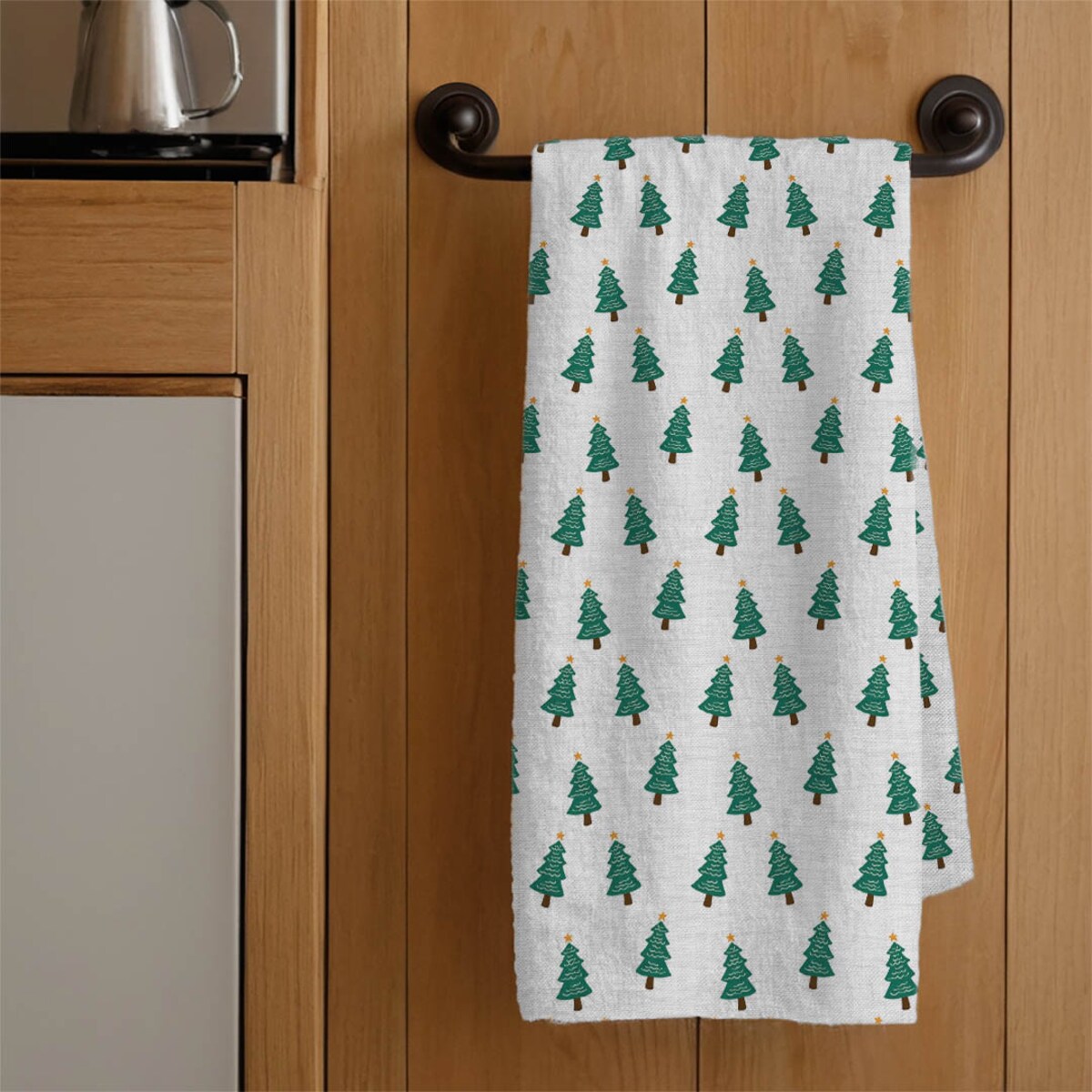 Ręcznik kuchenny świąteczny - Choinki 50x70 cm