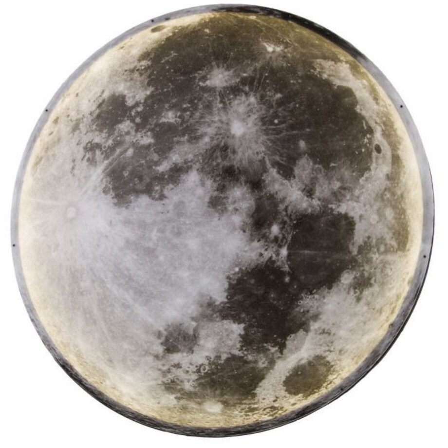 Okrągły kinkiet księżyc ABIGALI-MOON LED 24W z pilotem plafon szary