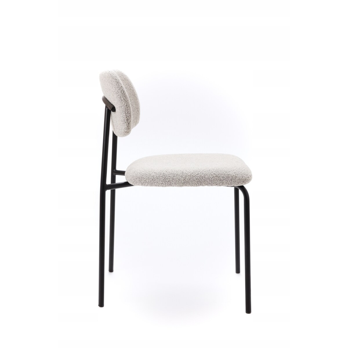 ZESTAW 2 SZTUK Krzesła NUVIA Szaro-Czarne Tapicerowane Nowoczesne Loft