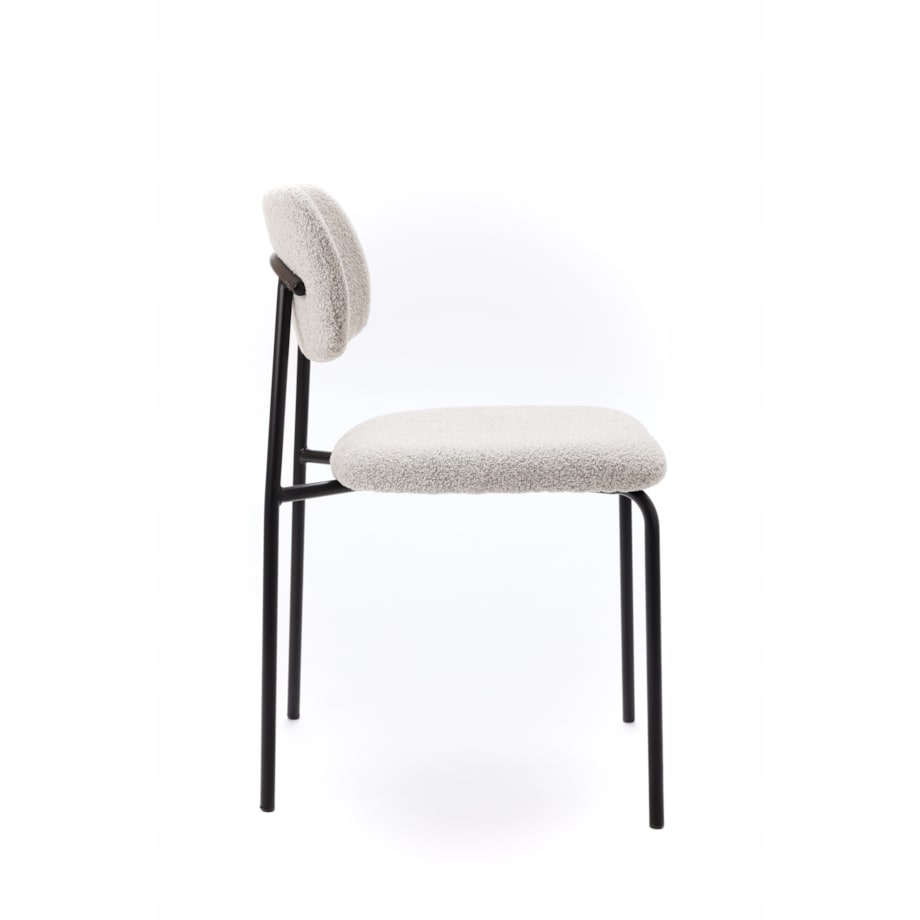 ZESTAW 2 SZTUK Krzesła NUVIA Szaro-Czarne Tapicerowane Nowoczesne Loft