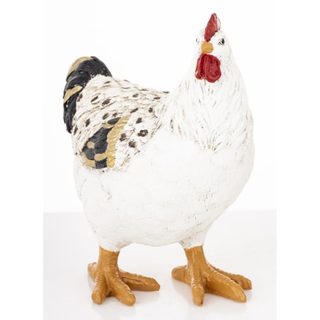 Dekoracja - kolorowa KURA I KOGUT 21x19x9 i 18x14,5x8,5 cm PLOMFEE