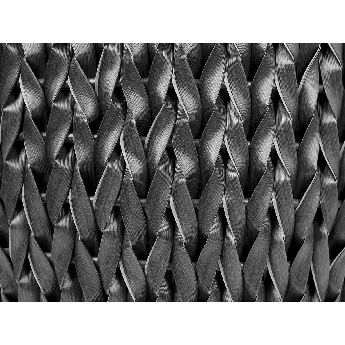 Zestaw 2 doniczek na kwiaty z technorattanu czarny CEDRUS