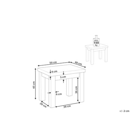 Stołek ogrodowy szary OSTUNI