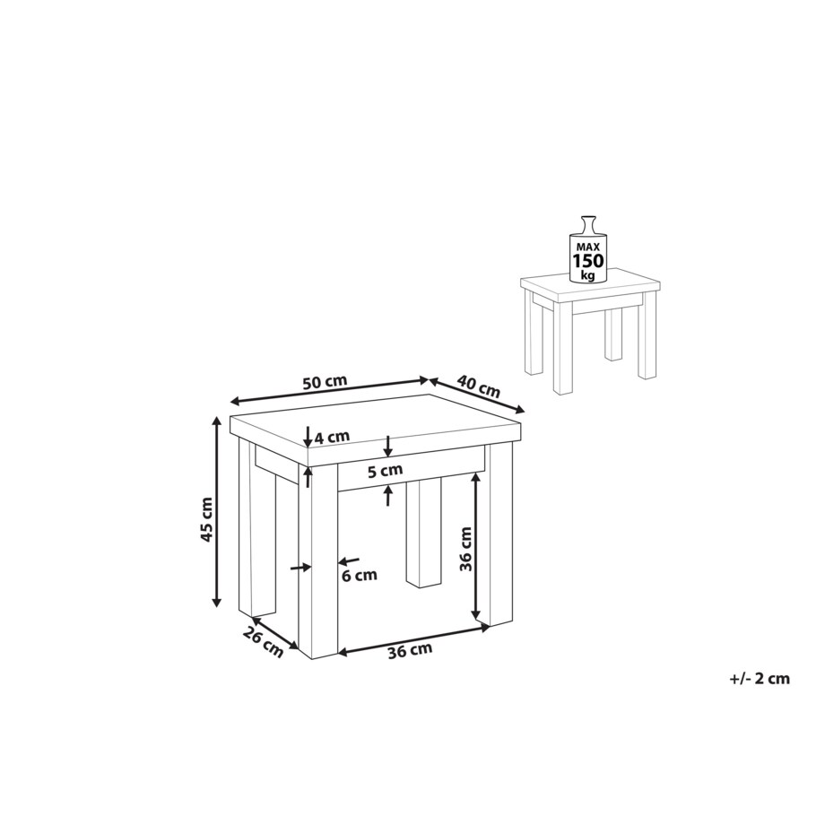 Stołek ogrodowy szary OSTUNI
