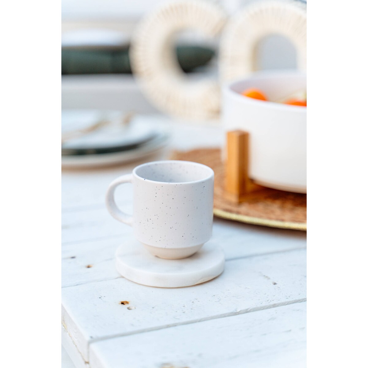 Podkładki pod kubki MARBLE, Ø 10 cm, 4 sztuki