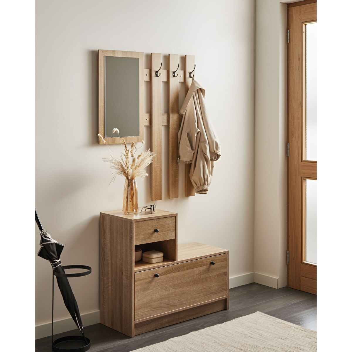 Zestaw do przedpokoju COOMA Jasnobrązowy