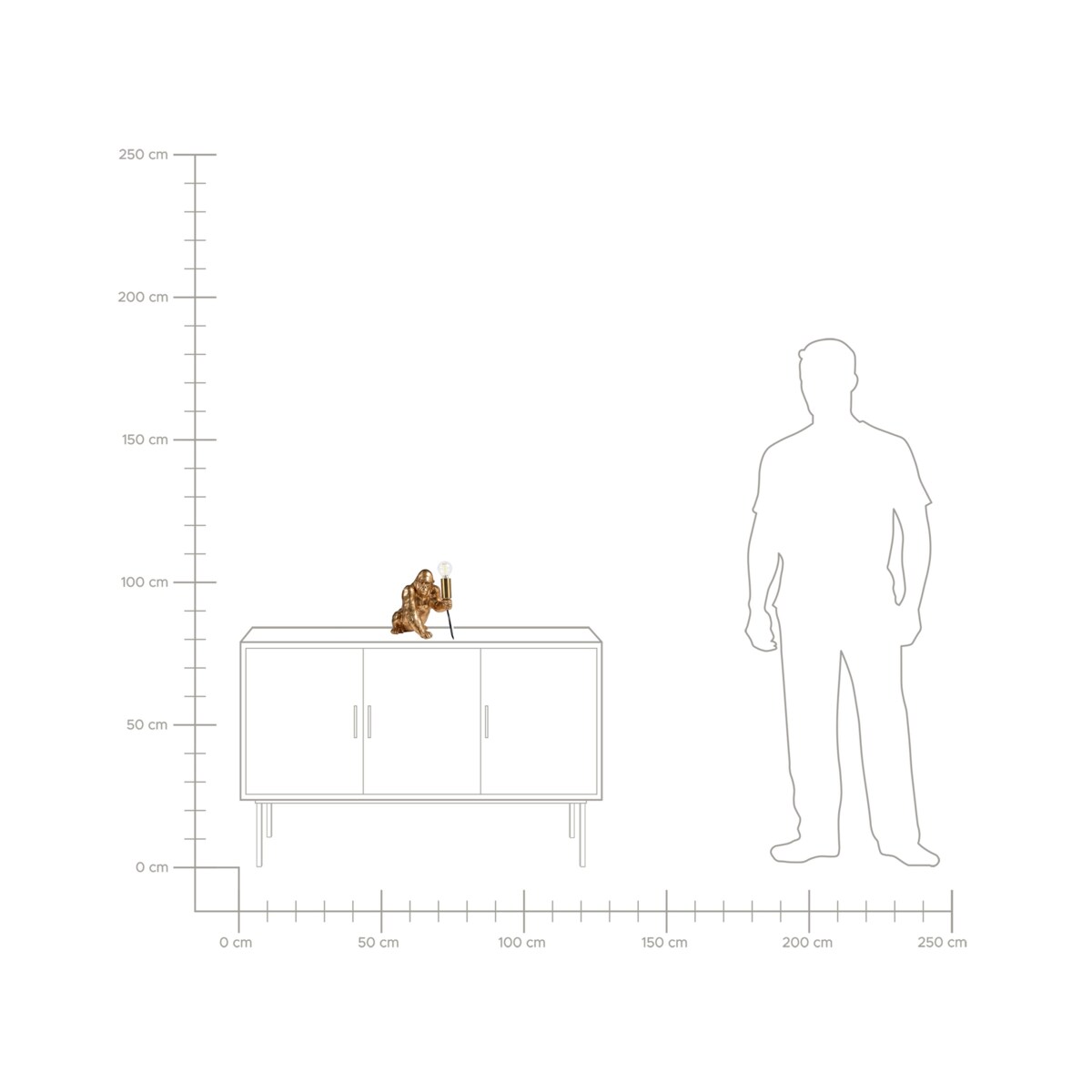 Lampa stołowa Goryl HARAMBE Złoty