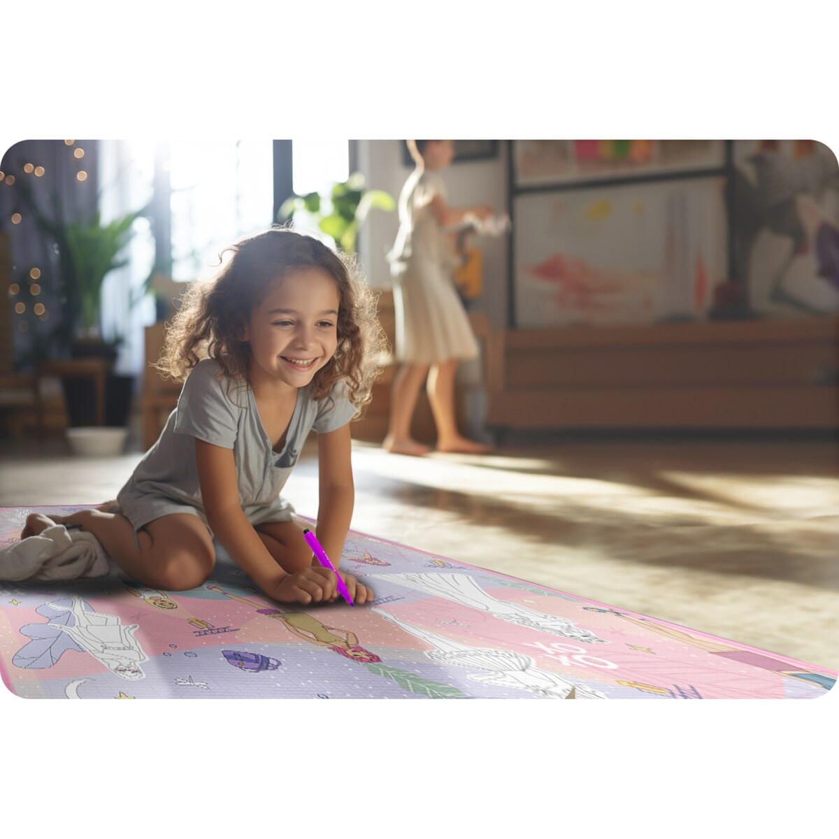 Mata edukacyjna piankowa dywan do malowania 92x120 cm zmywalna Ricokids