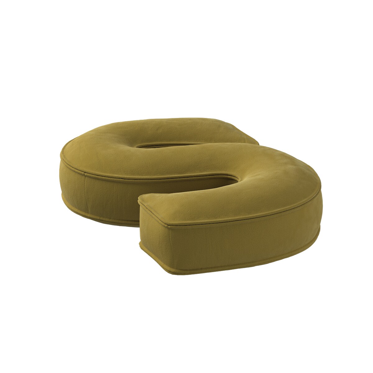 Poduszka literka S, oliwkowy zielony, 35x40cm, Posh Velvet