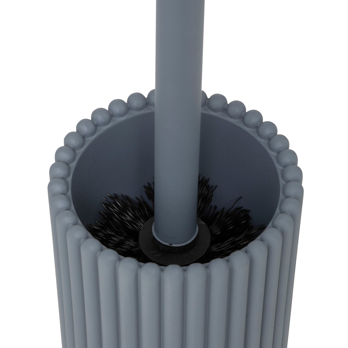 Szczotka toaletowa TIVILI 37x9 cm z pojemnikiem szary