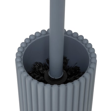 Szczotka toaletowa TIVILI 37x9 cm z pojemnikiem szary