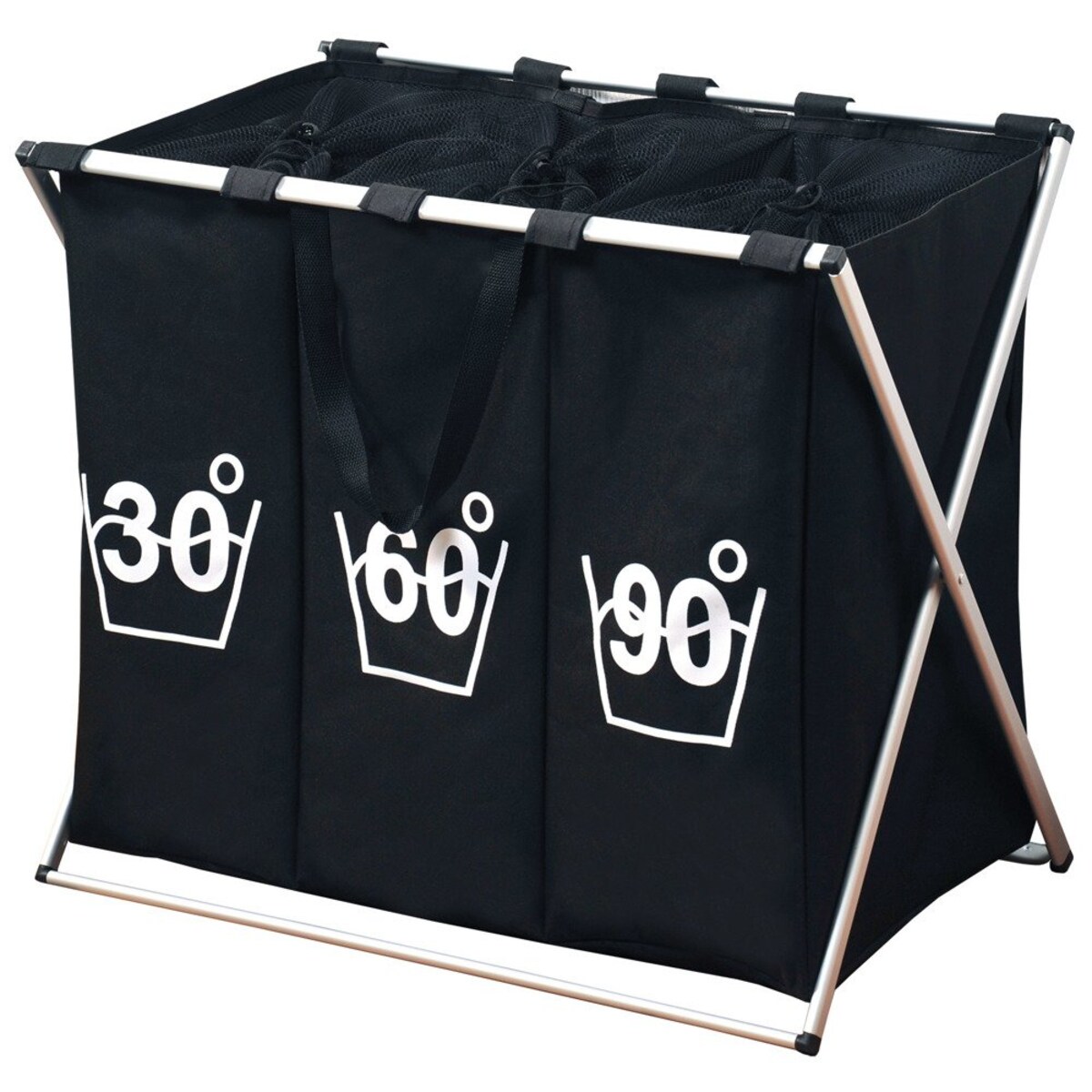 Kosz na pranie z przegródkami, pojemnik materiałowy