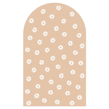Naklejka na ścianę łuk beżowy - stokrotki XXL