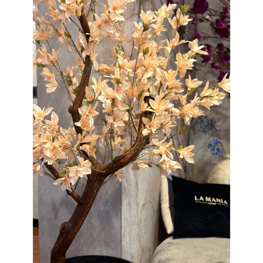 Drzewo kwitnące kremowe na naturalnym pniu 200cm