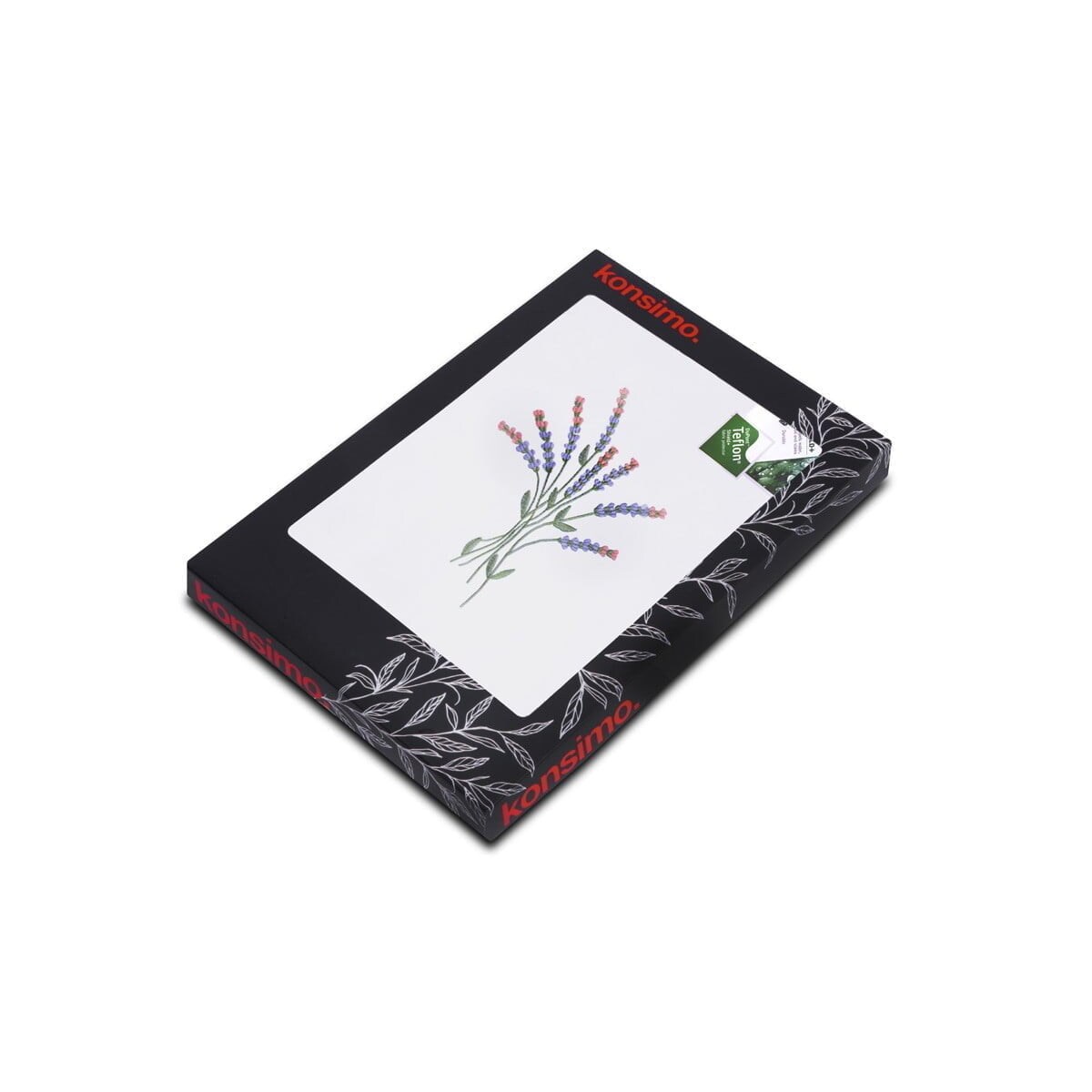 Konsimo LAVANDI Bieżnik plamoodporny, biały/zielony/czerwony/fioletowy